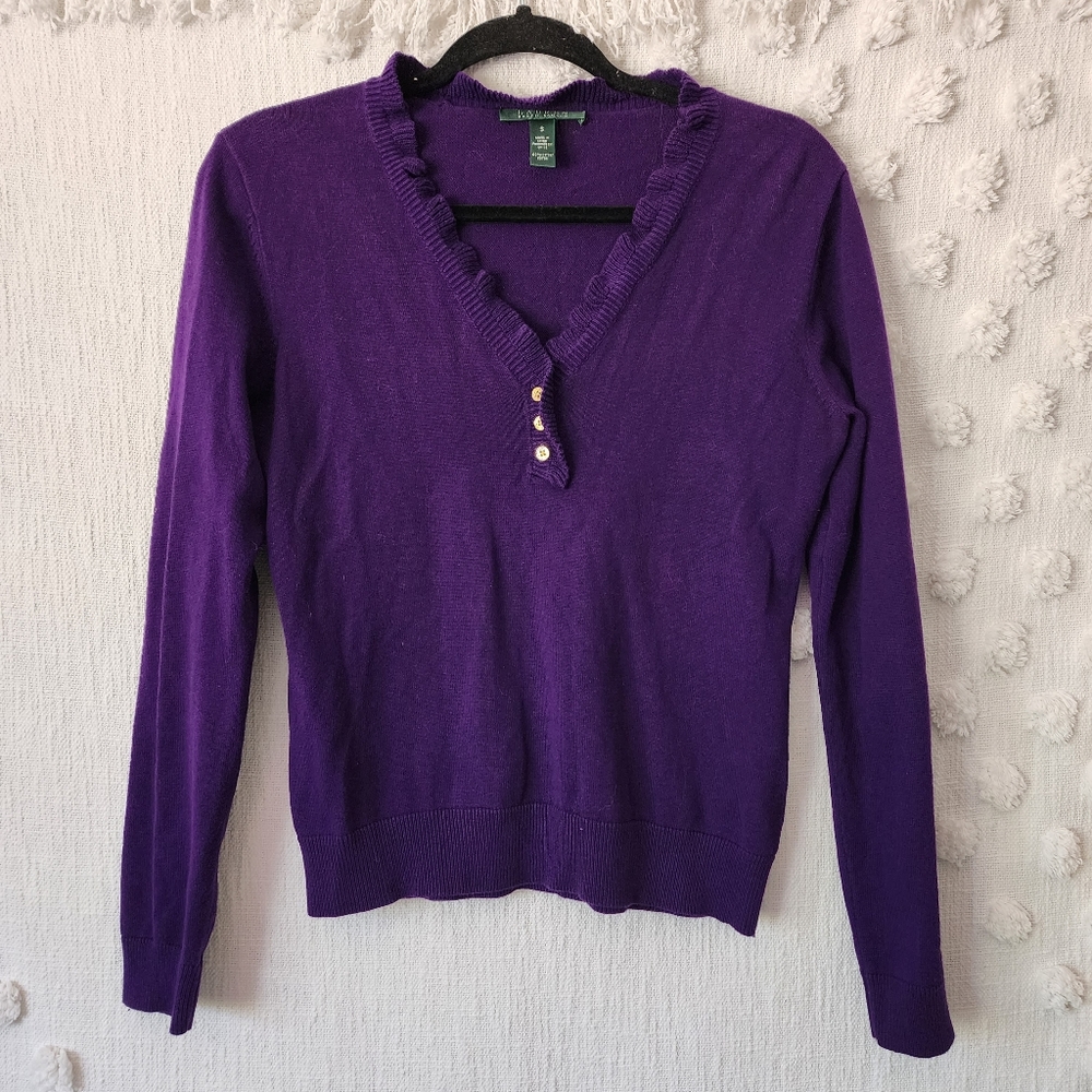 Lauren Ralph Lauren Purple Longsleeve Sweater